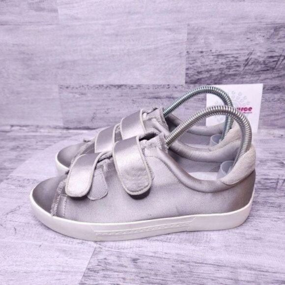 Joie Diata Low Top Satin Sneaker Gray Silver sz 36.5 Women's sz 6.5 NEW - Picture 7 of 10